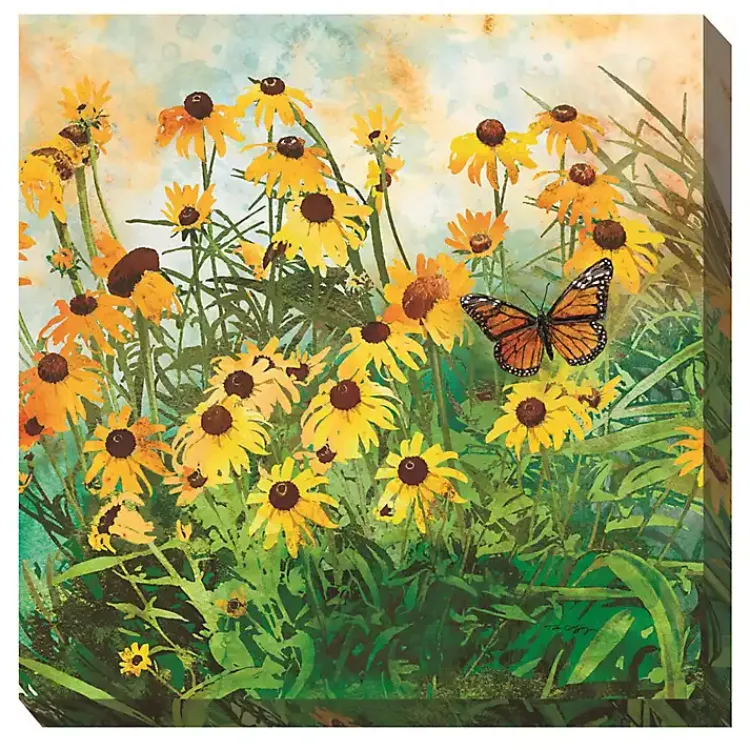 Outdoor Wall Decor-Kirklands Home Yellow Flowers Outdoor Canvas Art Print