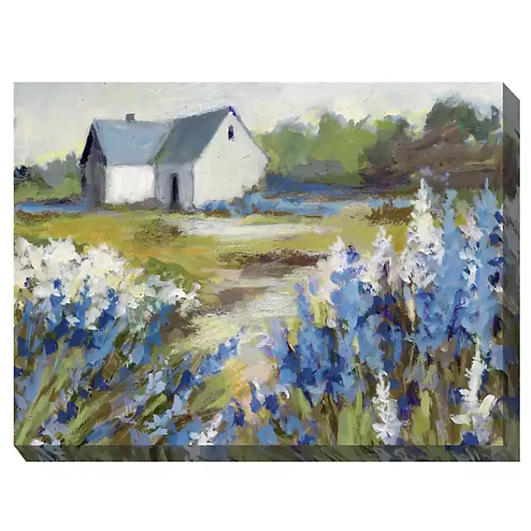 Outdoor Wall Decor-Kirklands Home Blue Floral Meadow Outdoor Canvas Art Print
