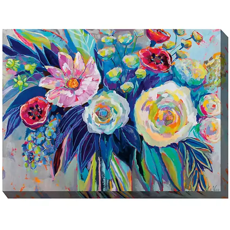 Outdoor Wall Decor-Kirklands Home Floral Array Outdoor Canvas Art Print