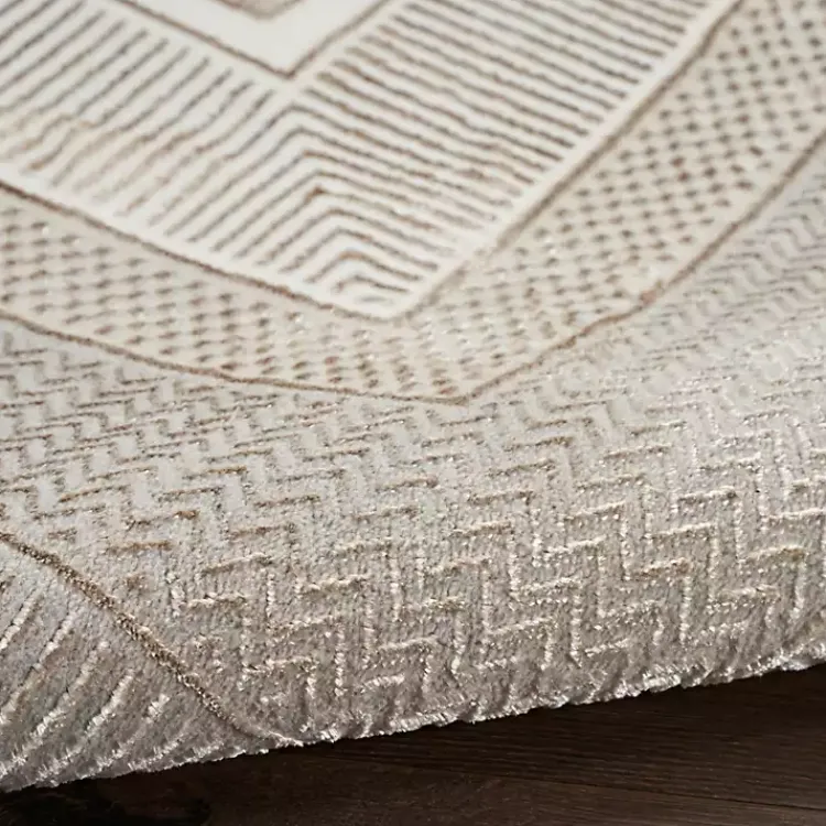 Area Rugs-Kirklands Home Ivory and Gold Modern Glam Area Rug, 5x7