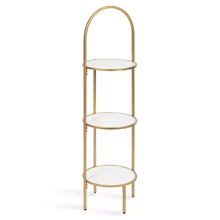 Planters-Kirklands Home Gold Arched 3-Tier Plant Stand