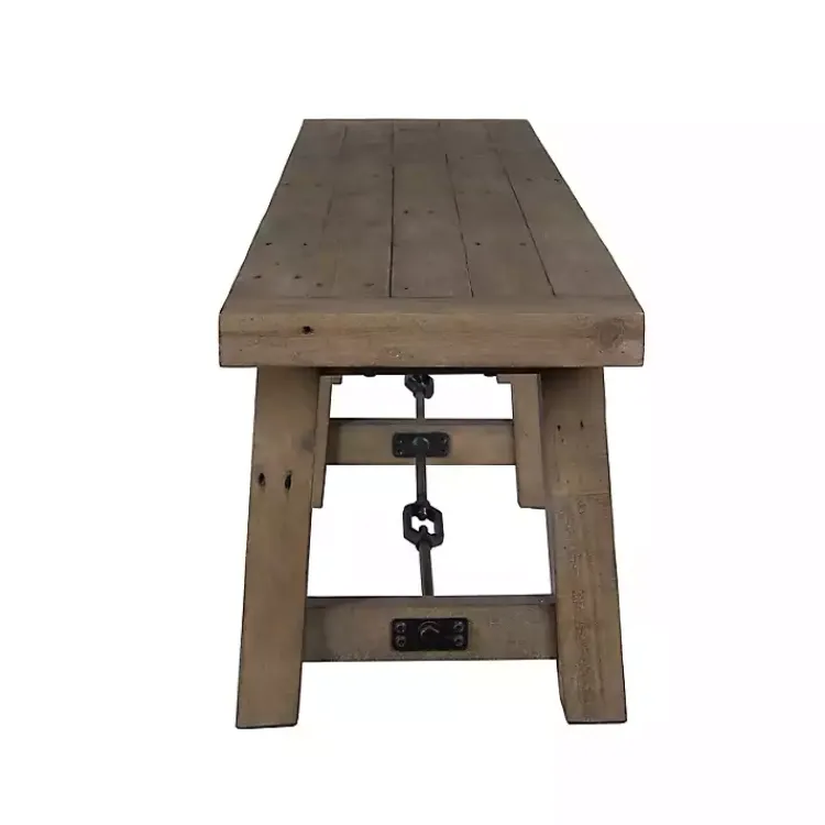 Dining Chairs-Kirklands Home Reclaimed Wood Industrial Dining Bench Brown