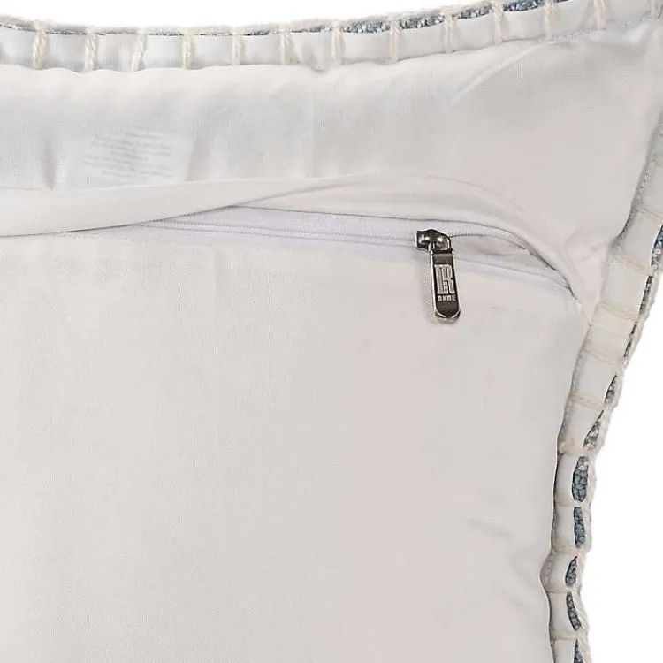 Outdoor Cushions & Pillows-Kirklands Home Blue Buffalo Check Stitched Outdoor Throw Pillow