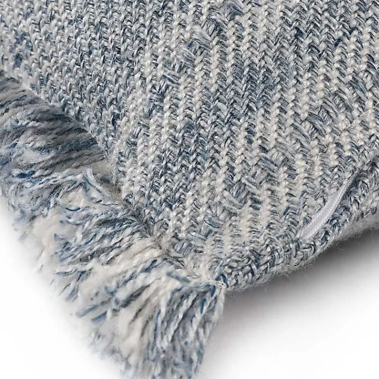 Outdoor Cushions & Pillows-Kirklands Home Denim Contemporary Stripe Outdoor Throw Pillow