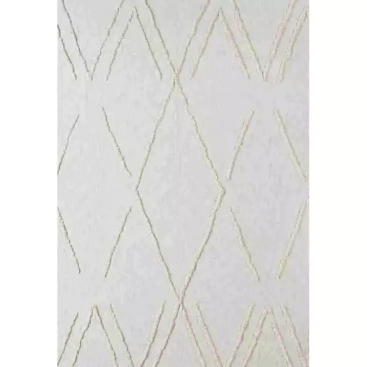 Bedspreads & Coverlets-Kirklands Home Geometric Queen Coverlet Ivory