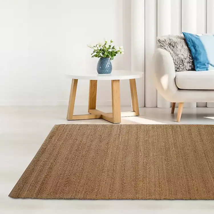 Area Rugs-Kirklands Home Natural Braided Jute Area Rug, 5x7 Brown