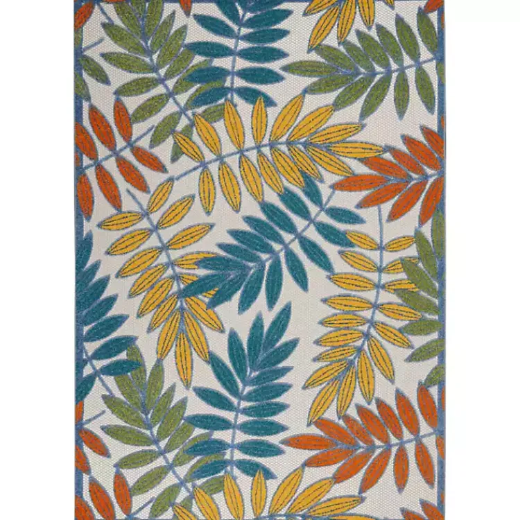 Outdoor Rugs-Kirklands Home color Botanical Outdoor Area Rug, 6x9 Multi
