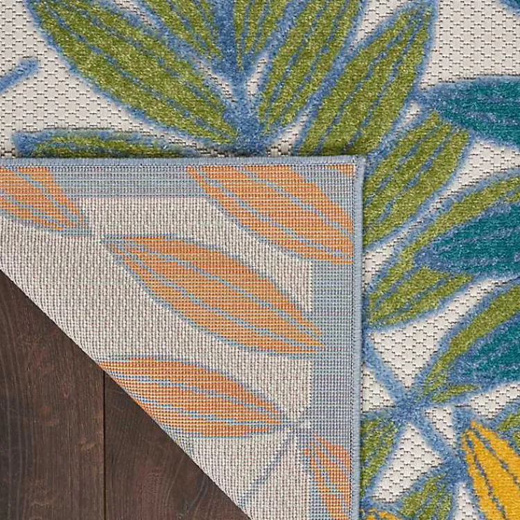 Outdoor Rugs-Kirklands Home color Botanical Outdoor Area Rug, 6x9 Multi