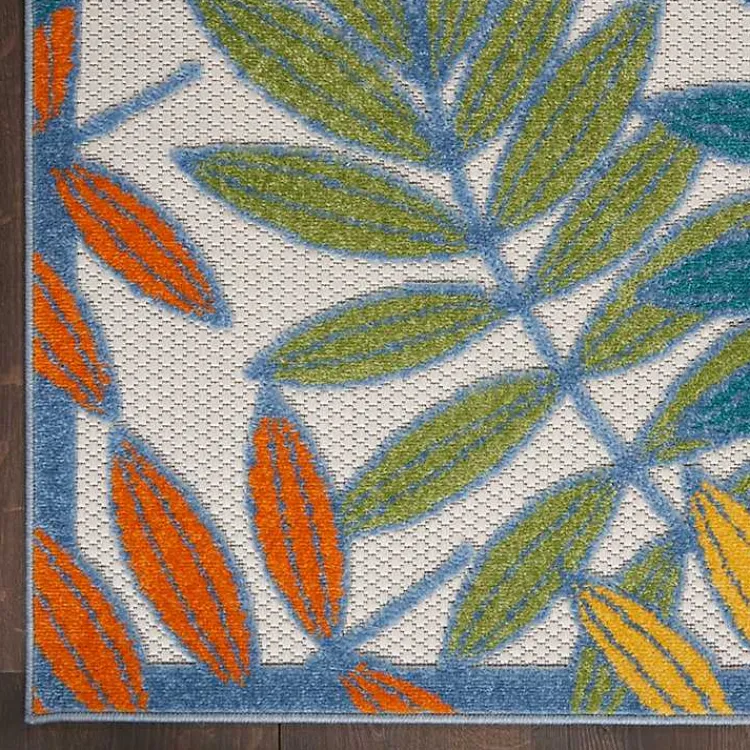Outdoor Rugs-Kirklands Home color Botanical Outdoor Area Rug, 6x9 Multi