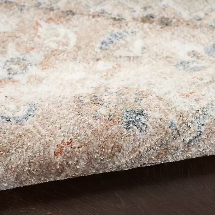 Area Rugs-Kirklands Home Sage Distressed Medallion Washable Area Rug, 5x7