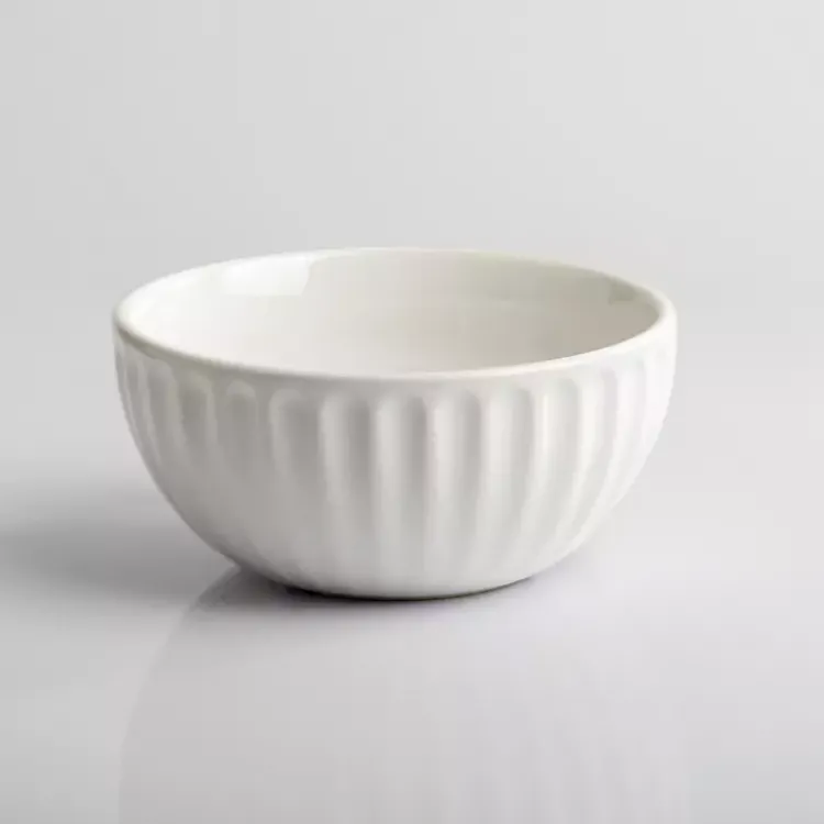 Dinnerware-Kirklands Home Petals Ceramic Cereal Bowl White