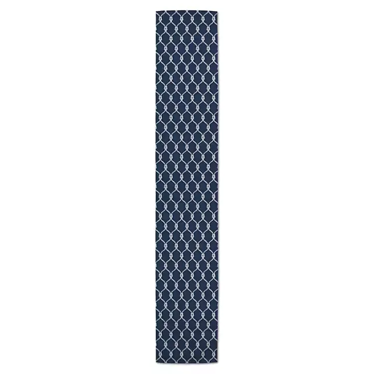 Table Linens-Kirklands Home Navy Nautical Knots Table Runner, 72 in. Blue