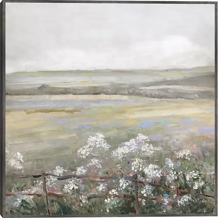 Canvas Art-Kirklands Home Soft Summer Meadow II Framed Canvas Art Print Gray