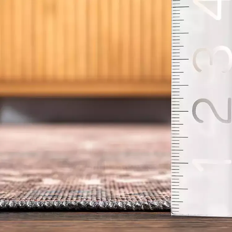 Area Rugs-Kirklands Home Persian Medallion Washable Area Rug, 3x5 Red