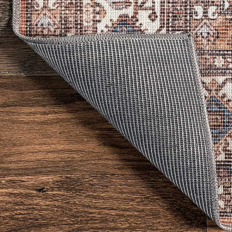 Area Rugs-Kirklands Home Persian Medallion Washable Area Rug, 3x5 Red