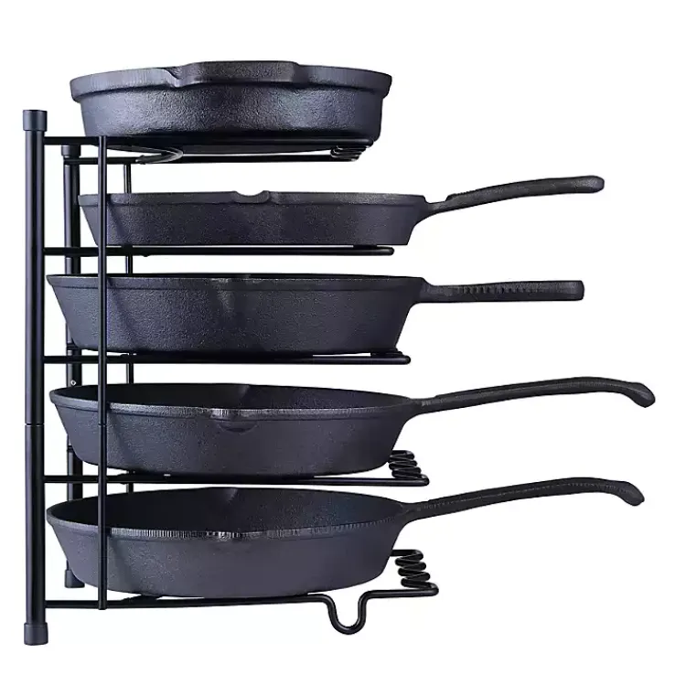 Kitchen Storage-Kirklands Home Metal Cookware Rack Black