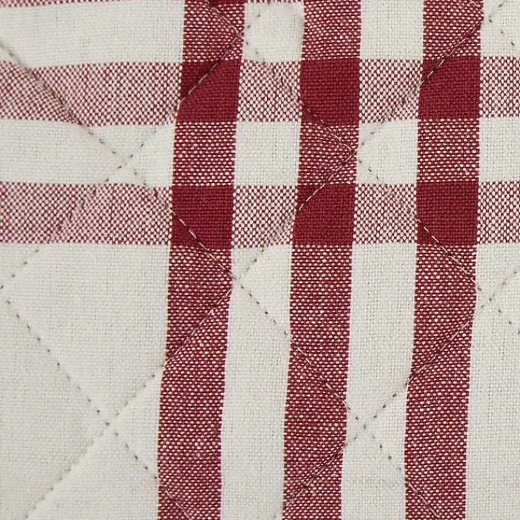 Kitchen Accessories-Kirklands Home Red Plaid Eat Drink Enjoy 4-pc. Dish Towel Set