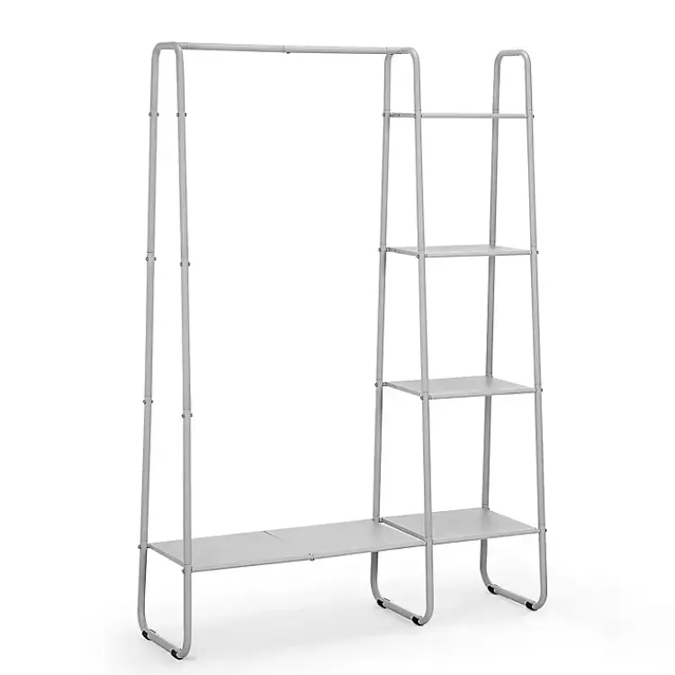 Armoires-Kirklands Home Metal 4-Tier Shelf Clothing Rack White