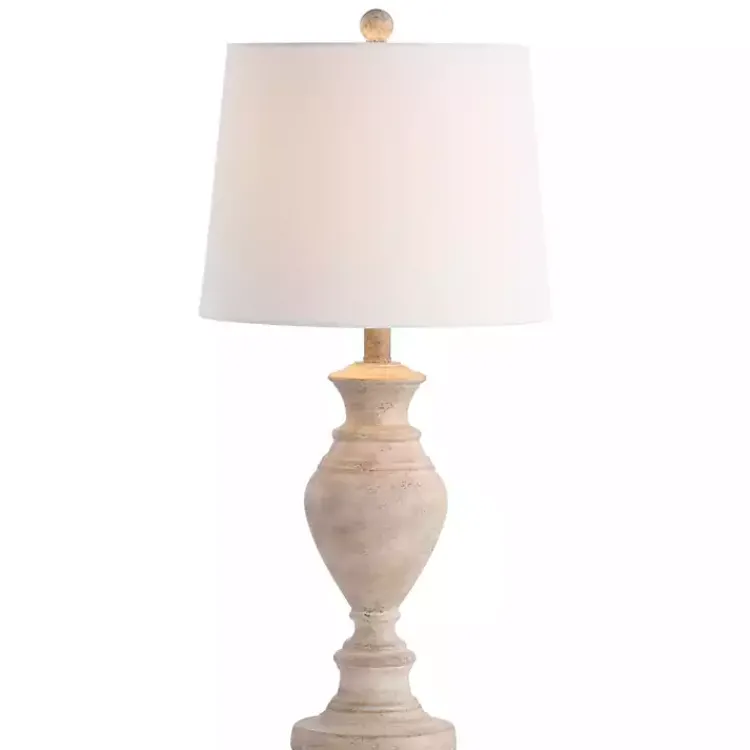 Table Lamps-Kirklands Home Cream Classic Curve Table Lamp White
