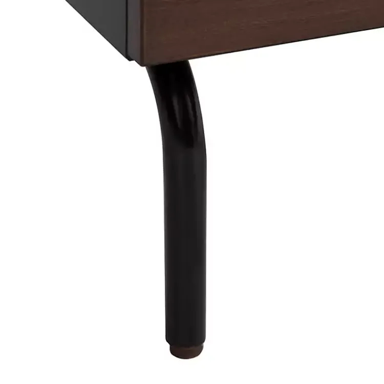 Nightstands-Kirklands Home and Black 2-Drawer Nightstand Brown