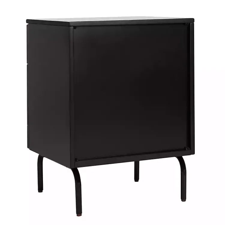 Nightstands-Kirklands Home and Black 2-Drawer Nightstand Brown