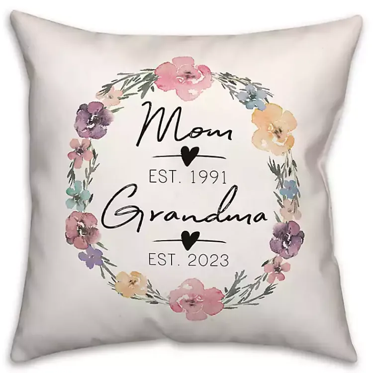 Outdoor Cushions & Pillows-Kirklands Home Personalized Mother's Day Dates Outdoor Pillow