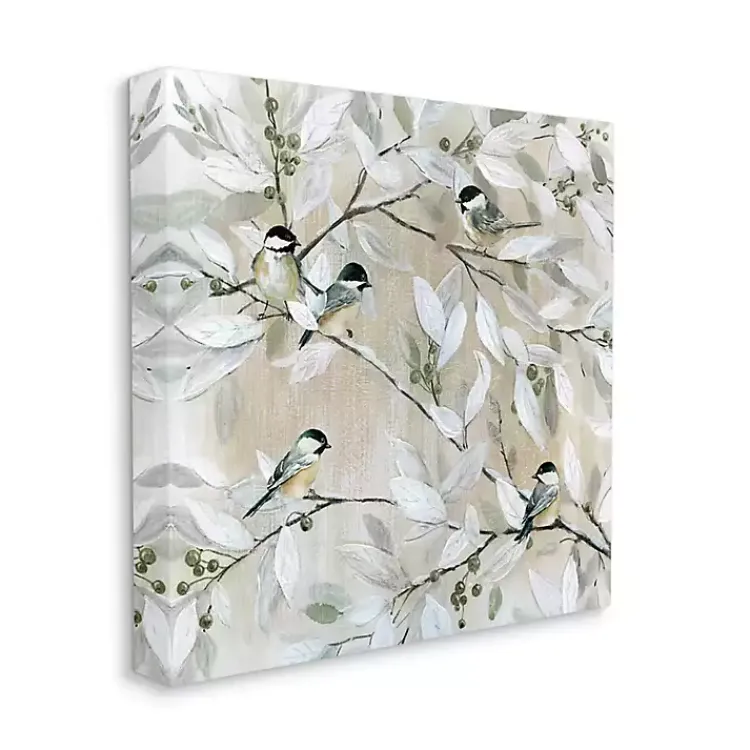 Canvas Art-Kirklands Home Chickadee Birds on Branch Canvas Art Print, 30x30