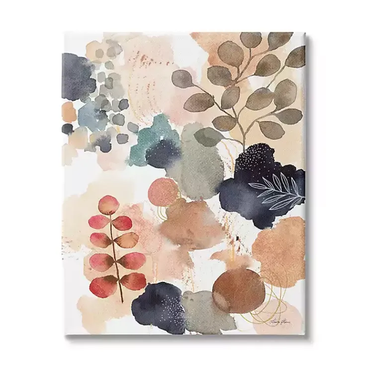 Canvas Art-Kirklands Home Abstract Botanical Collage Canvas Print, 24x30 in. Multi