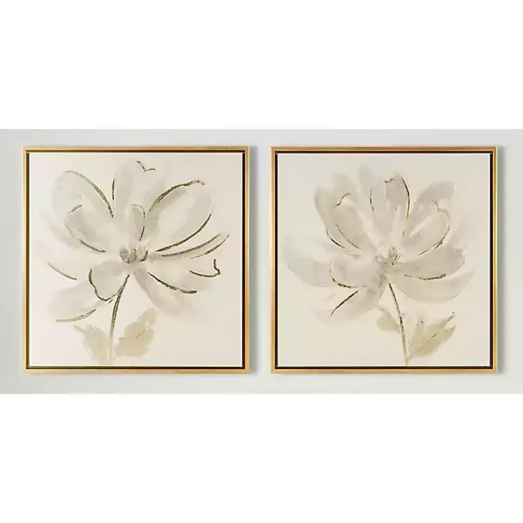 Canvas Art-Kirklands Home Morning Cheer Framed Canvas Art Prints, Set of 2 Tan