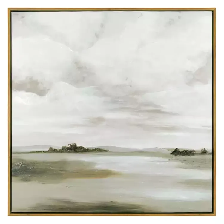 Canvas Art-Kirklands Home A Cloudy Day Framed Canvas Art Print Gray