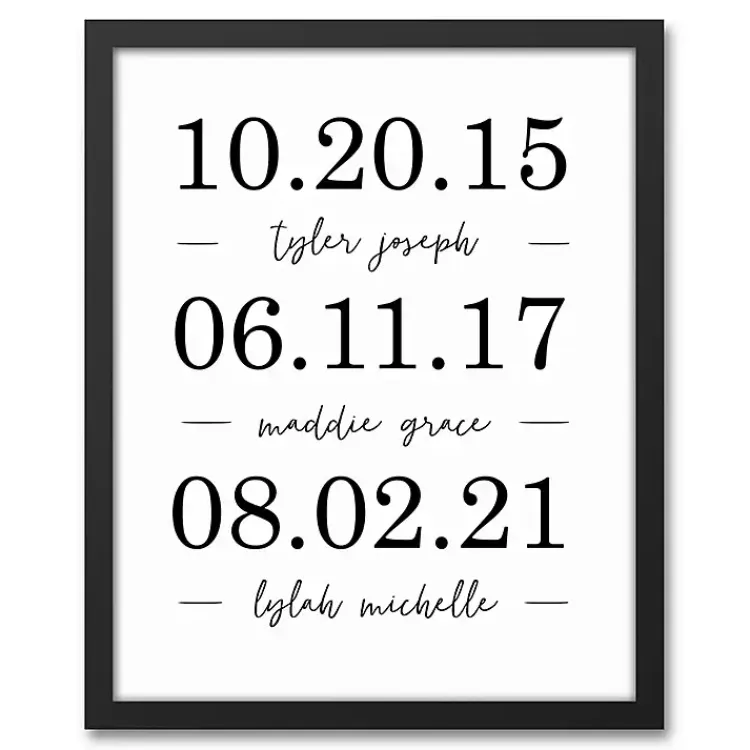 Wall Quotes & Signs-Kirklands Home Personalized Names & Dates Framed Canvas Print