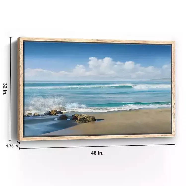 Canvas Art-Kirklands Home Sweeping Framed Canvas Art Print Blue