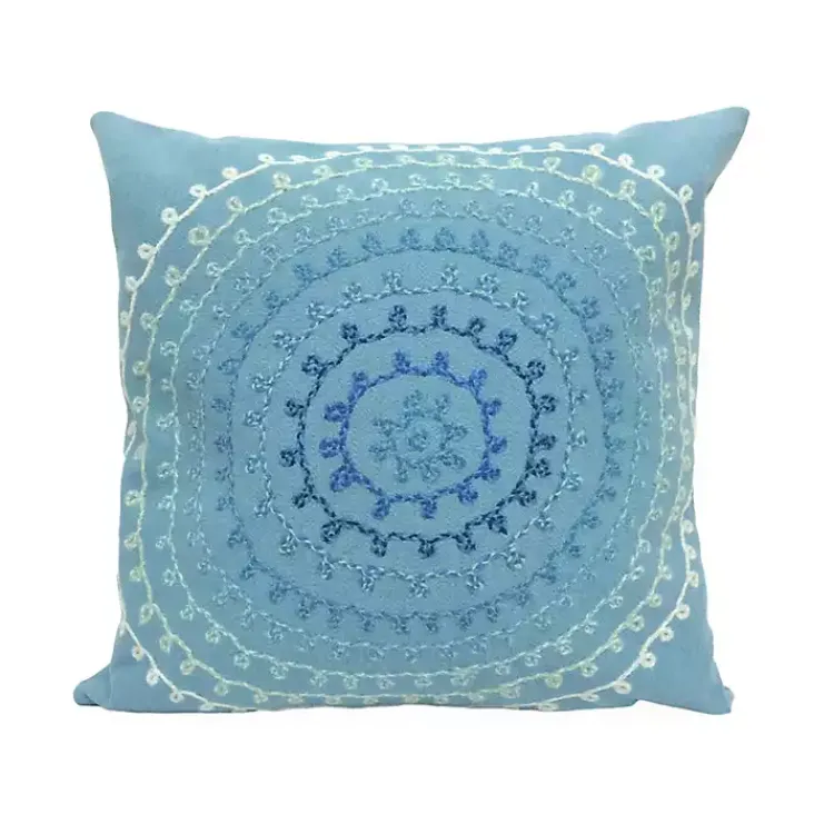 Outdoor Cushions & Pillows-Kirklands Home Lamontage Swirl Outdoor Throw Pillow Blue