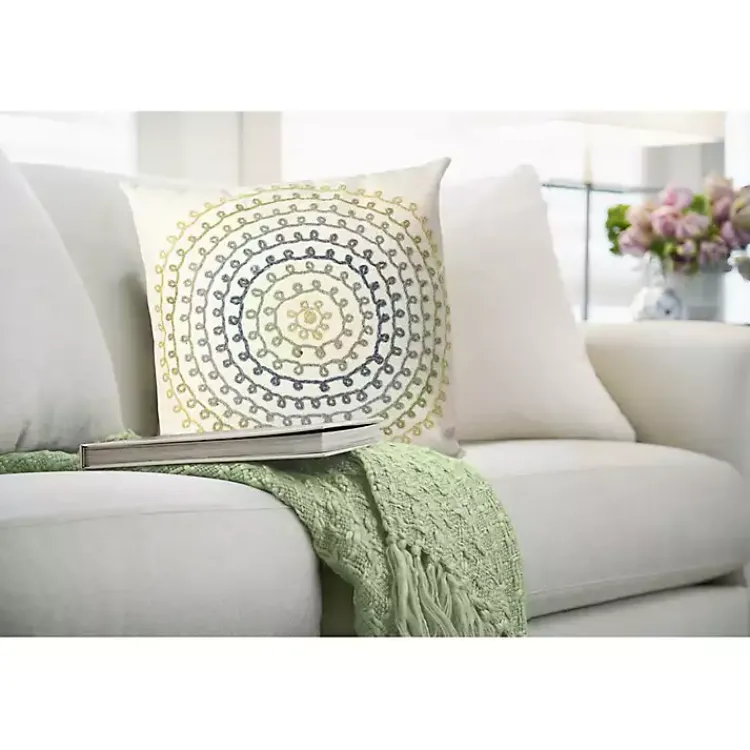 Outdoor Cushions & Pillows-Kirklands Home Earthy Lamontage Swirl Outdoor Throw Pillow Ivory