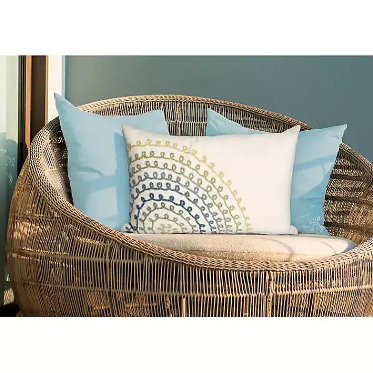 Outdoor Cushions & Pillows-Kirklands Home Earthy Lamontage Swirl Outdoor Throw Pillow Ivory