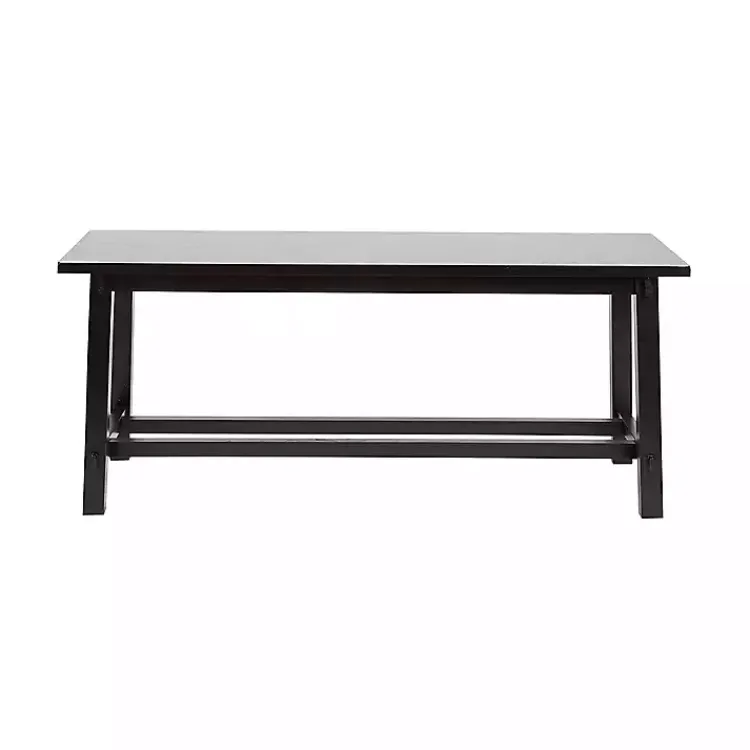 Benches & Ottomans-Kirklands Home Wood Simple Farmhouse Bench Black