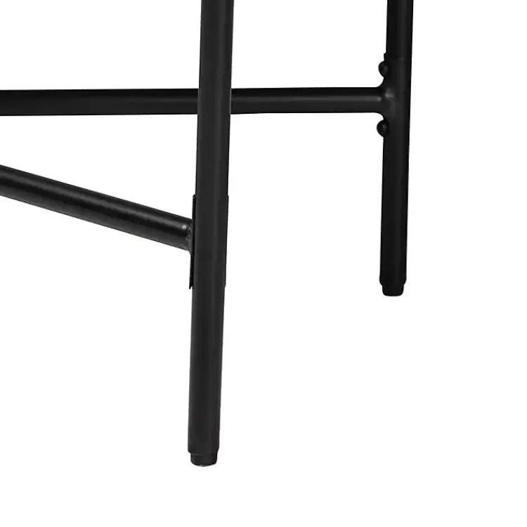 Console Tables-Kirklands Home Oval Light Wood X Base Console Table Brown