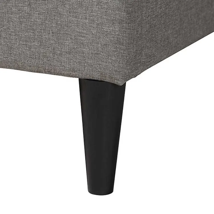 Beds & Headboards-Kirklands Home Amala Button Tufted Queen Bed Frame Gray