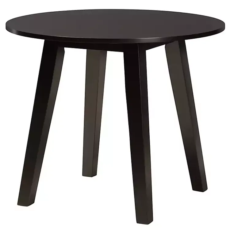 Dining Sets-Kirklands Home Classic Black Round Wood 5-pc. Dining Set Gray