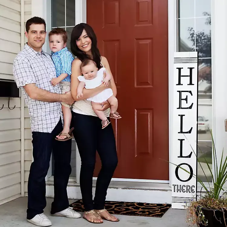 Garden Decor-Kirklands Home Black and White Hello There Porch Board