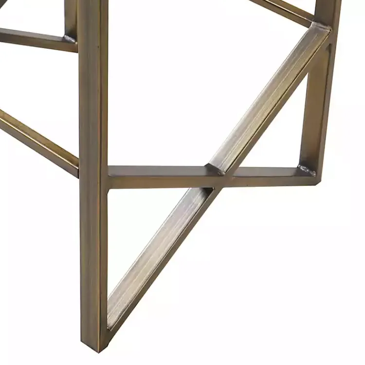 Bar Stools & Counter Height Stools-Kirklands Home Ivory and Gold Backless Counter Stool White