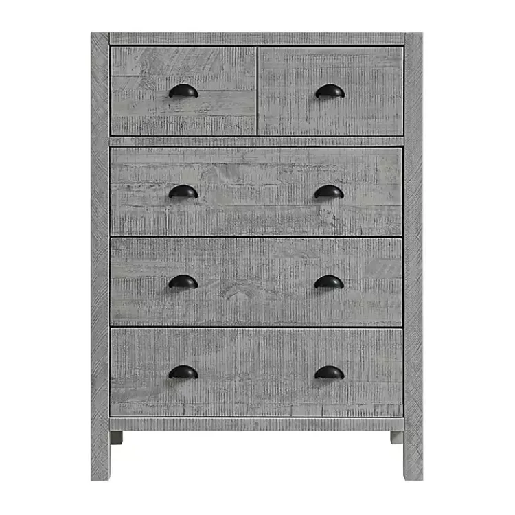 Dressers & Chests-Kirklands Home Arden Wood 5-Drawer Chest Gray