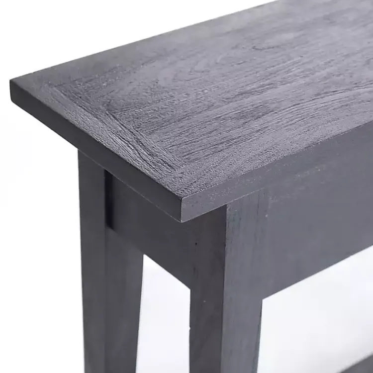 Console Tables-Kirklands Home Leo Wood Console Table Black