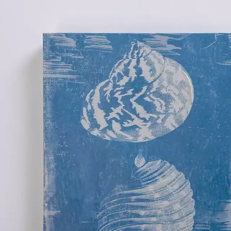 Canvas Art-Kirklands Home Blue & White Seashells Canvas Art Prints, Set of 2