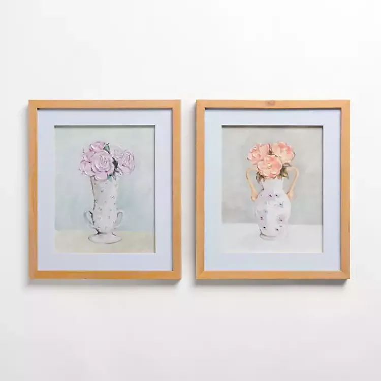 Framed Art-Kirklands Home Vintage Dainty Floral Framed Art Prints, Set of 2