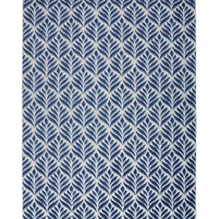 Outdoor Rugs-Kirklands Home Aloha Blue Botanical Indoor/Outdoor Area Rug, 9x12