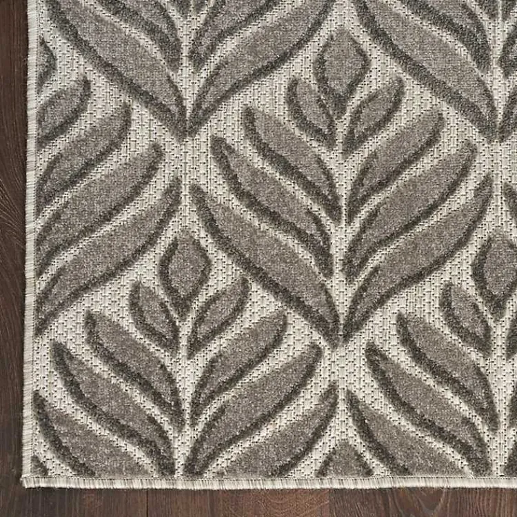 Outdoor Rugs-Kirklands Home Aloha Botanical Indoor/Outdoor Rug, 3x5 Gray