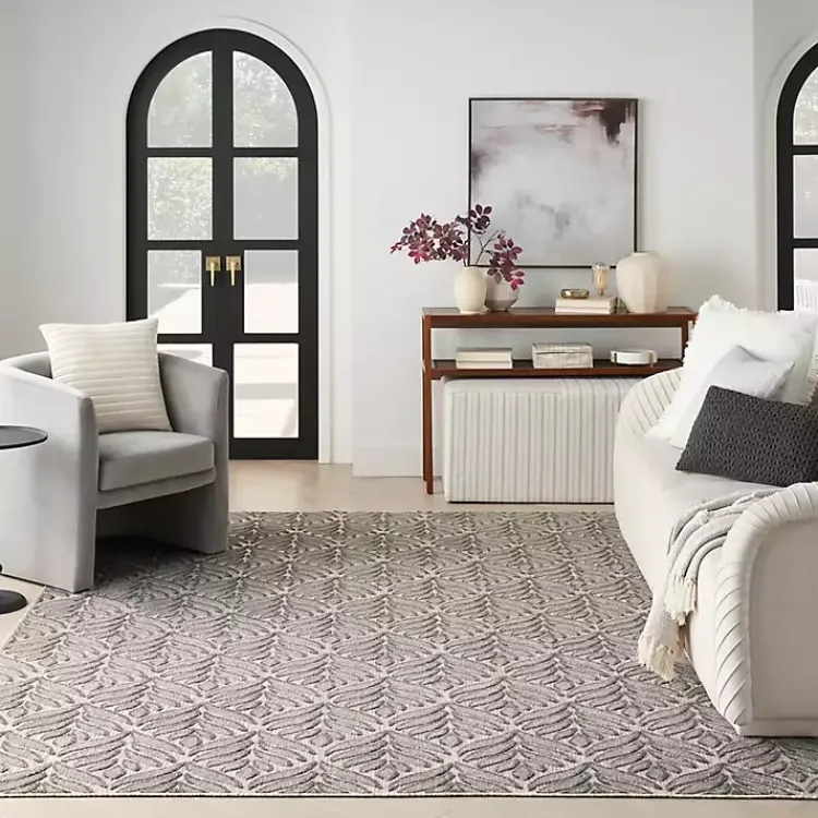 Outdoor Rugs-Kirklands Home Aloha Botanical Indoor/Outdoor Rug, 3x5 Gray