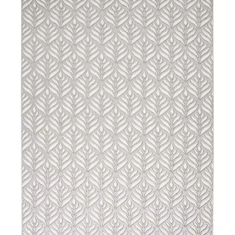 Outdoor Rugs-Kirklands Home Aloha Ash Botanical Indoor/Outdoor Area Rug, 3x5