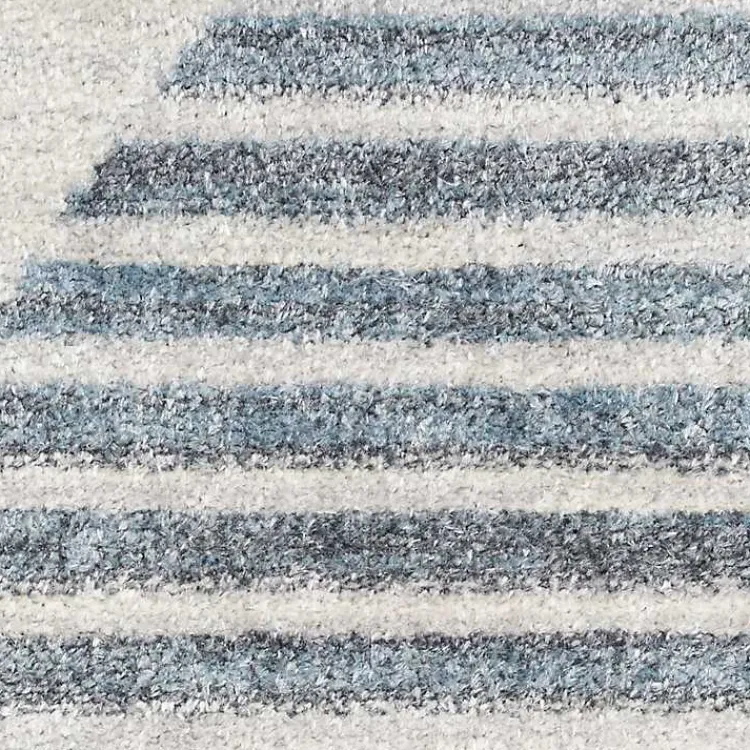 Area Rugs-Kirklands Home Blue Linear Geometric Washable Runner, 2x10